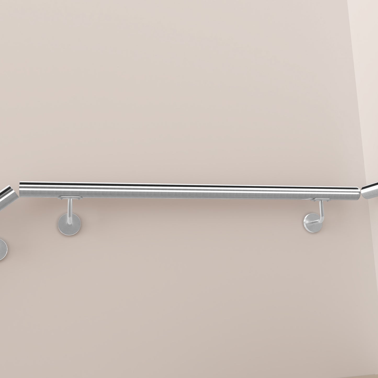 SKY 304 Stainless Steel Wall Mount Handrail, Brushed Silver Stair Railing