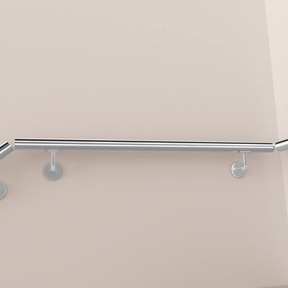 SKY 304 Stainless Steel Wall Mount Handrail, Brushed Silver Stair Railing