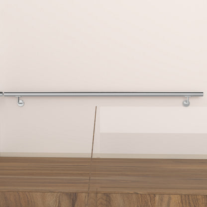 SKY 304 Stainless Steel Wall Mount Handrail, Brushed Silver Stair Railing