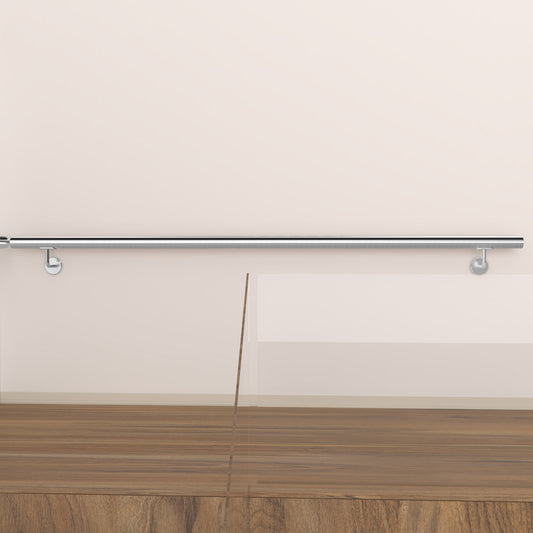 SKY 304 Stainless Steel Wall Mount Handrail, Brushed Silver Stair Railing