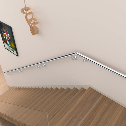 SKY 304 Stainless Steel Wall Mount Handrail, Brushed Silver Stair Railing