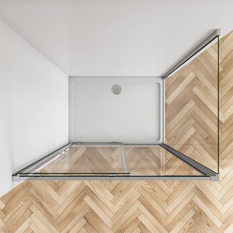 Shower Cubicle Sliding Door 8mm Glass Screen Panel 190CM