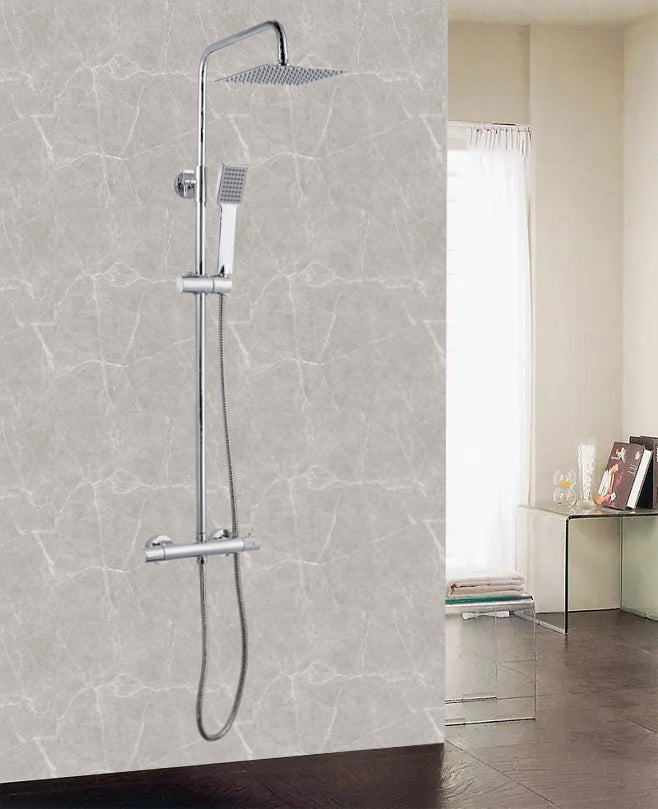 thermostatic shower silver mixer