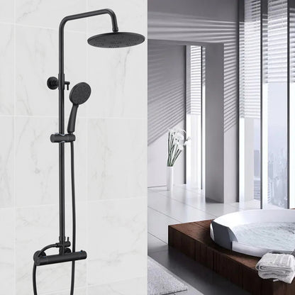 SKY round balck shower set