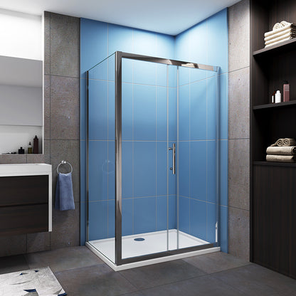 Shower Sliding Enclosure 8mm Glass Screen, Stone tray optional