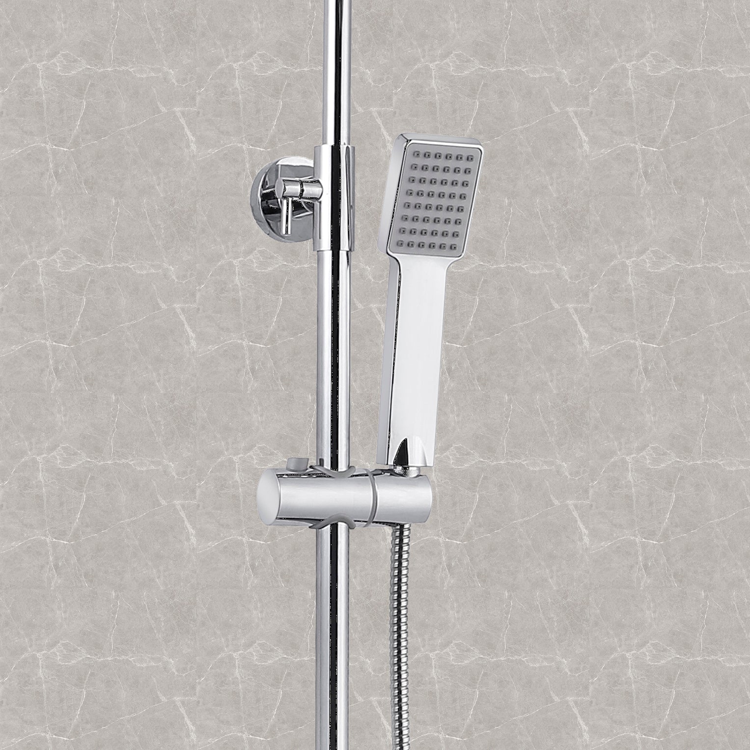 thermostatic shower silver mixer