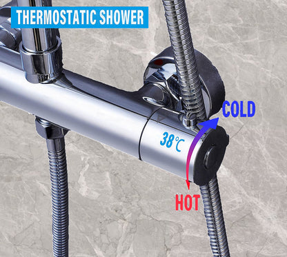 thermostatic shower silver mixer