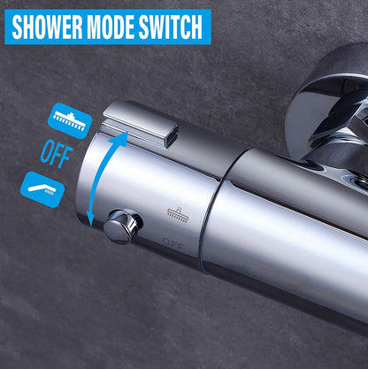 thermostatic shower silver mixer