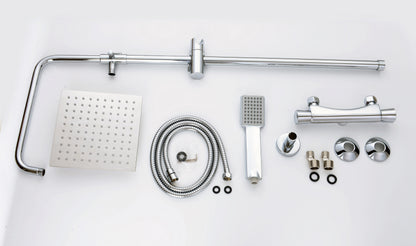 SKY silver square shower set