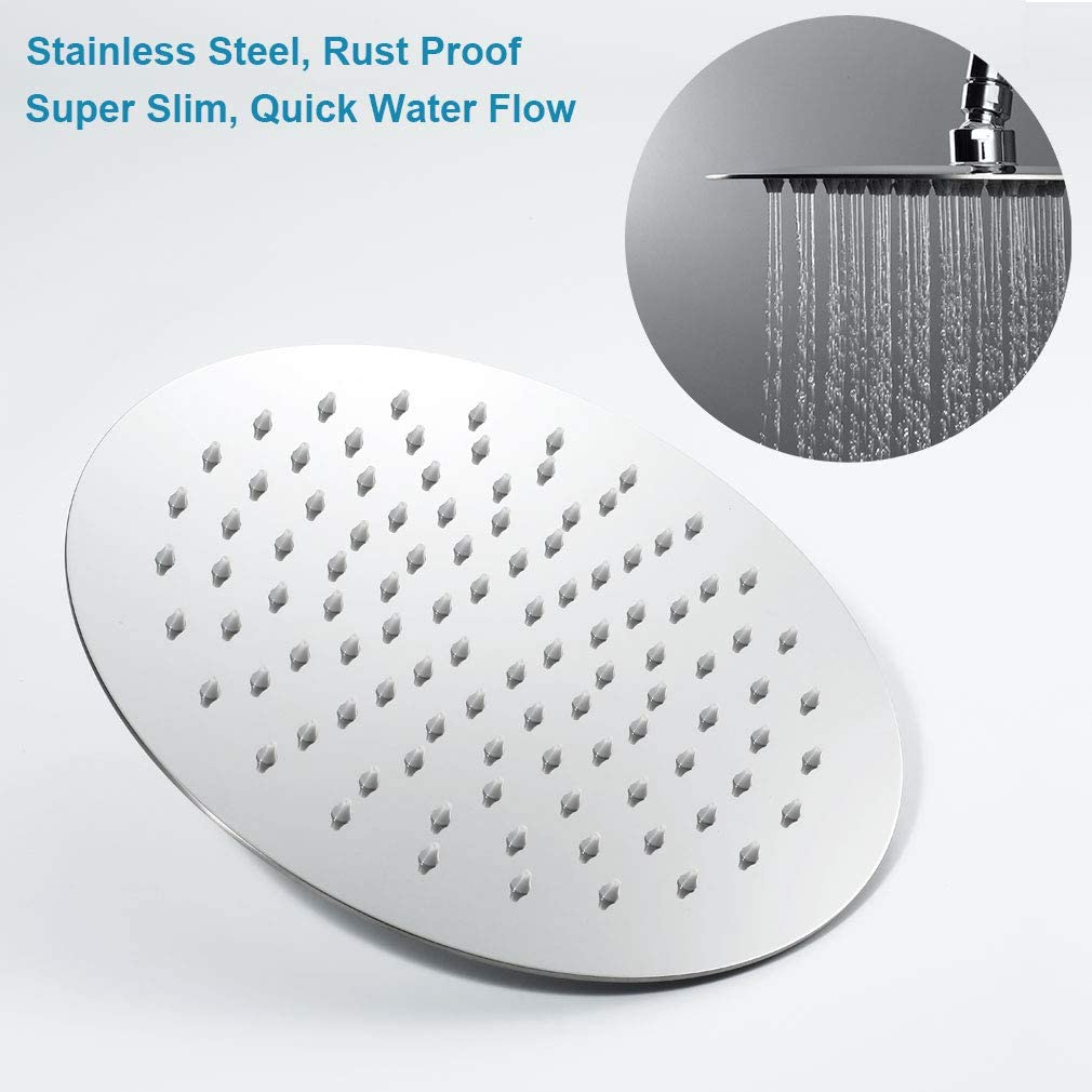 SKY silver round shower set