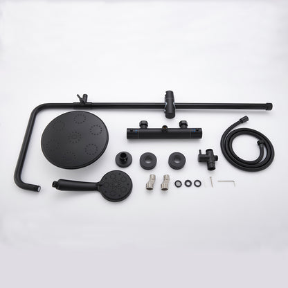 SKY round balck shower set