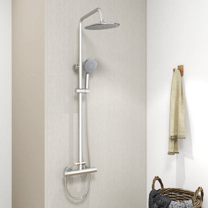 thermostatic shower silver mixer