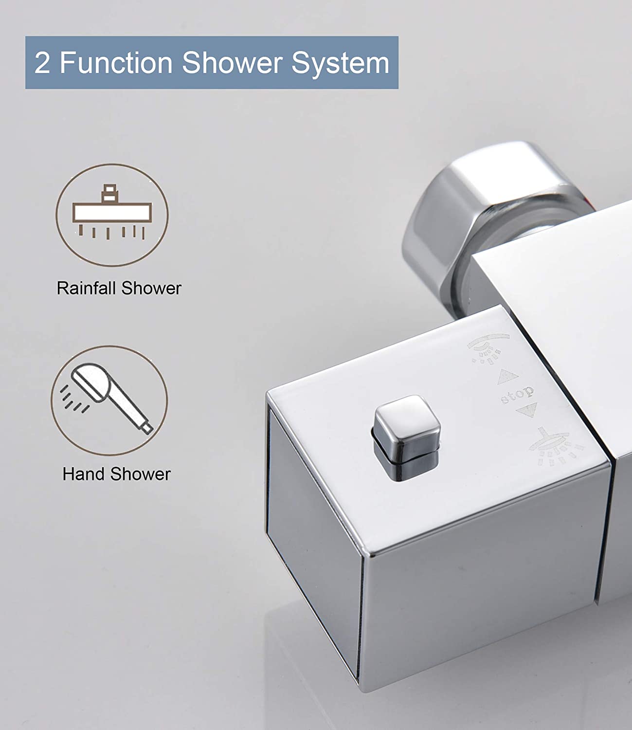 SKY CHROME SLIVER SHOWER SET