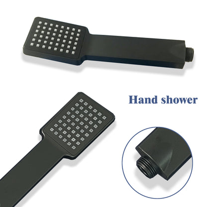 SKY SQUARE BLACK SHOWER SET