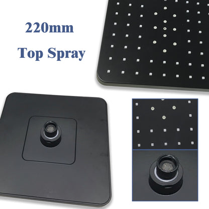 SKY SQUARE BLACK SHOWER SET