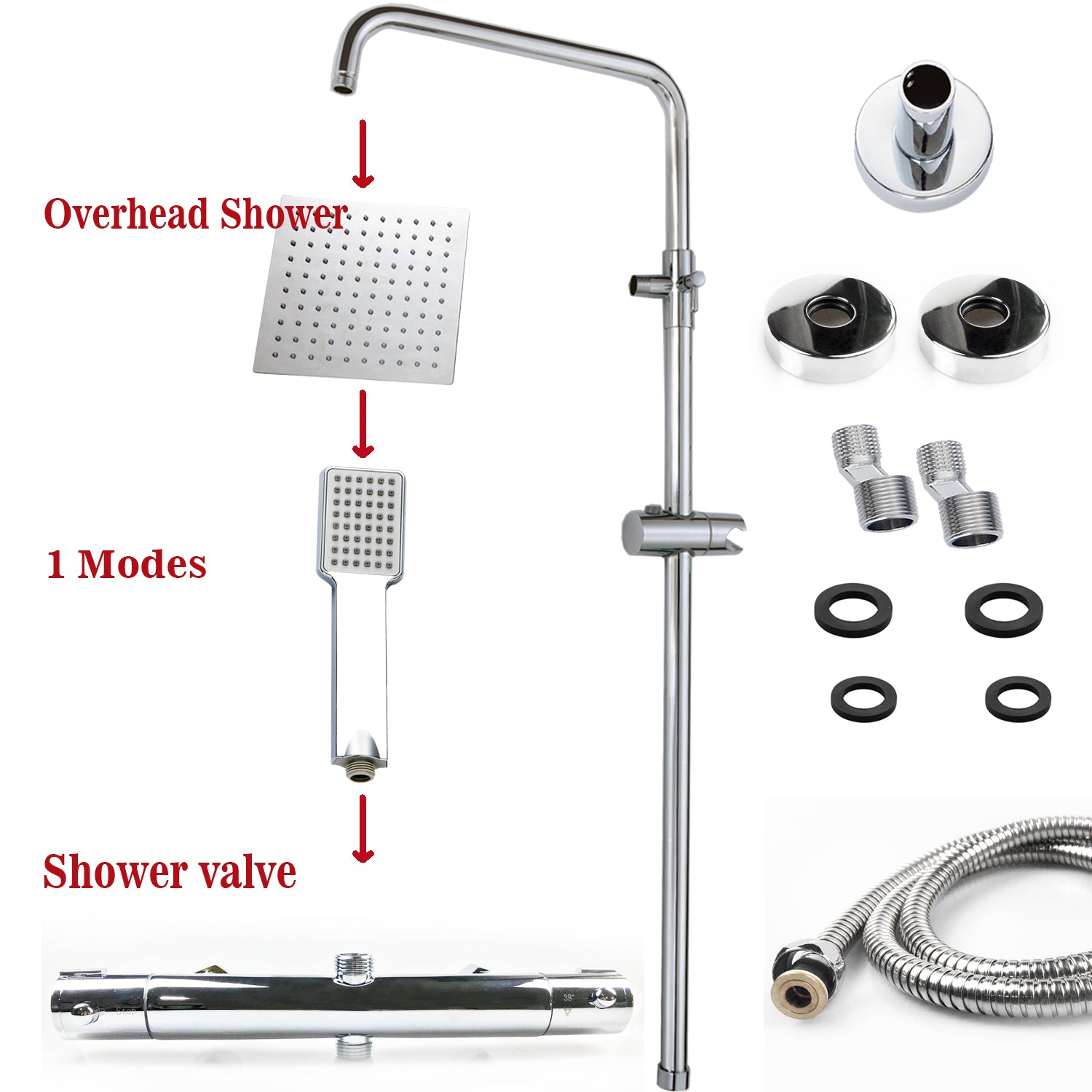 SKY round valve shower set