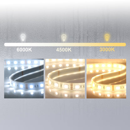 SKY Wall Mounted Bathroom LED Mirror Anti-Fog/ Rectangular Touch Sensor