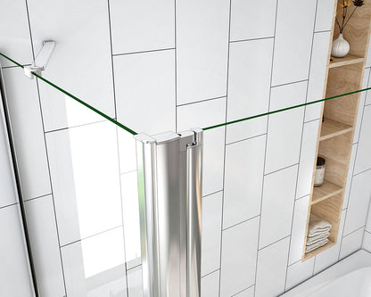 SKY 2 Fold Hinge Pivot Bath Shower Screen Panel 140cm Height