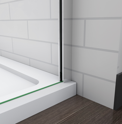 Walk In Shower Screen Panel EasyClean Curved Glass Cubicle 200cm