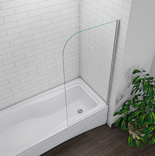 SKY Bathroom Fix Bath Shower Screen Glass Panel 70/80x130cm