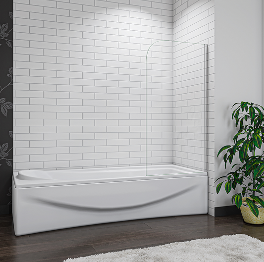 SKY Bathroom Fix Bath Shower Screen Glass Panel 70/80x130cm