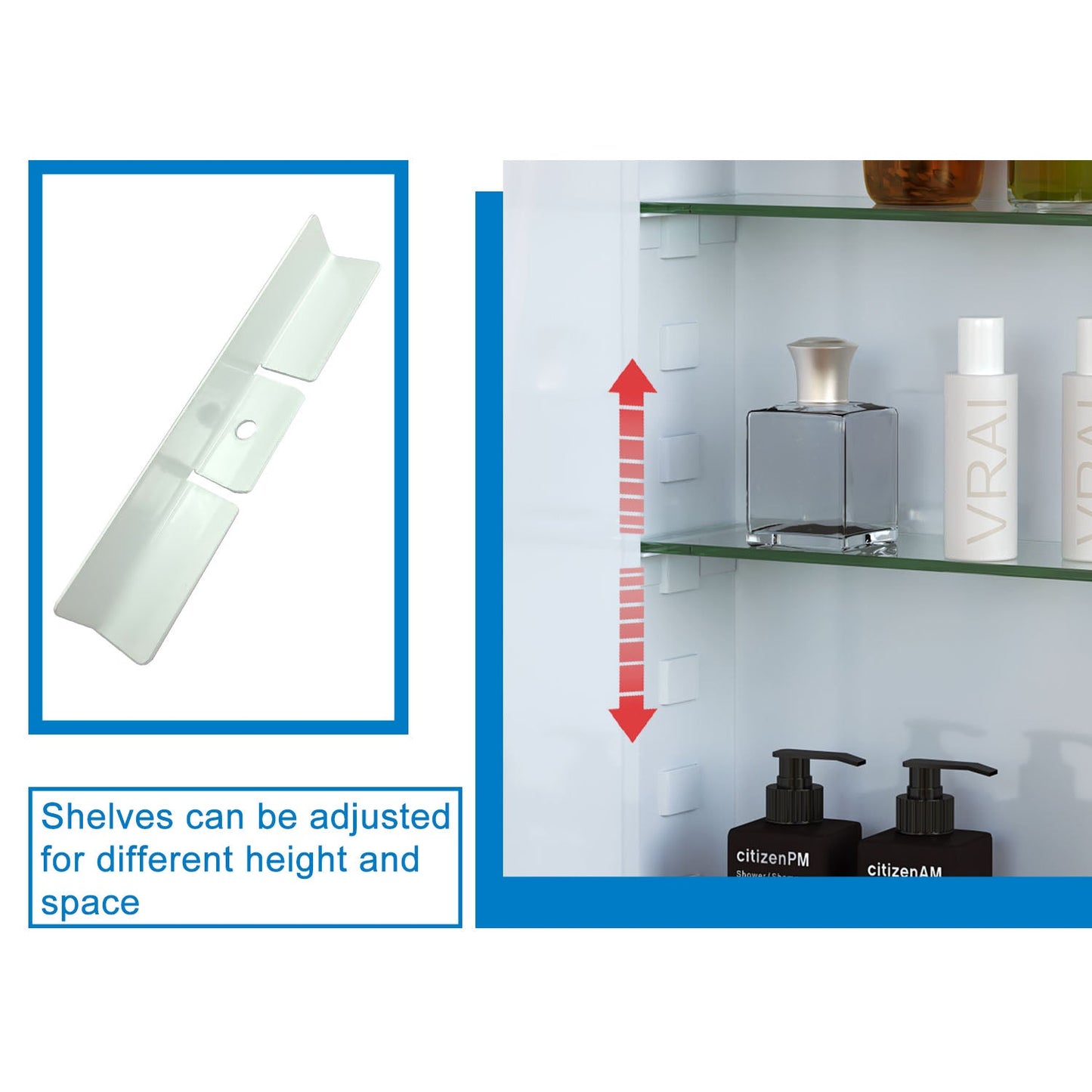 SKY Bathroom LED Mirror Cabinet with Shaver socket & Demister Pad