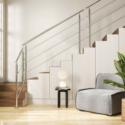 SKY handrail 304 Stainless steel with 3 crossbars Balustrade stair/step 106cm
