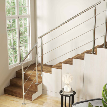 SKY handrail 304 Stainless steel with 3 crossbars Balustrade stair/step 106cm