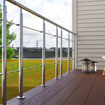 SKY handrail 304 Stainless steel with 3 crossbars Balustrade stair/step 106cm