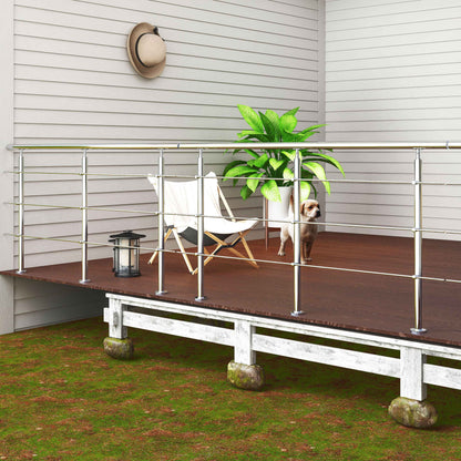 SKY handrail 304 Stainless steel with 3 crossbars Balustrade stair/step 106cm