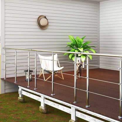 SKY handrail 304 Stainless steel with 3 crossbars Balustrade stair/step 106cm