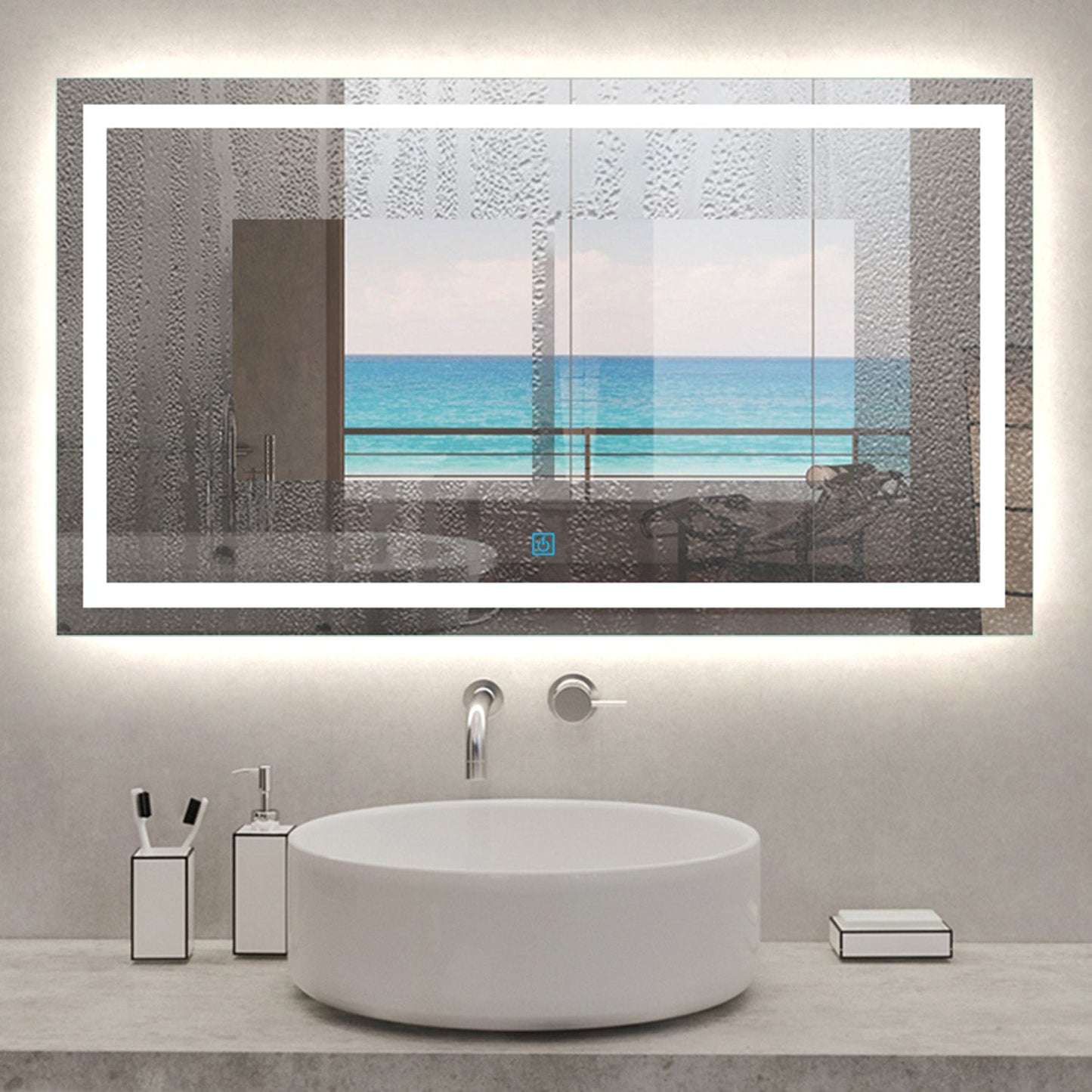 SKY Bathroom Large Size Mirror with LED Lights,Demister