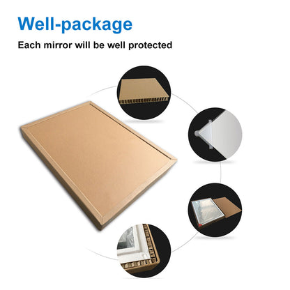 SKY Bathroom Mirror with Demister Pad Wall Mounted, LED Lights