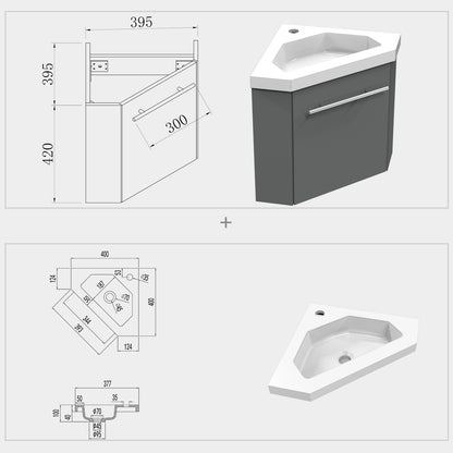 Bathroom Sink Cabinets Corner Basin Vanity Units for Small Bathrooms White