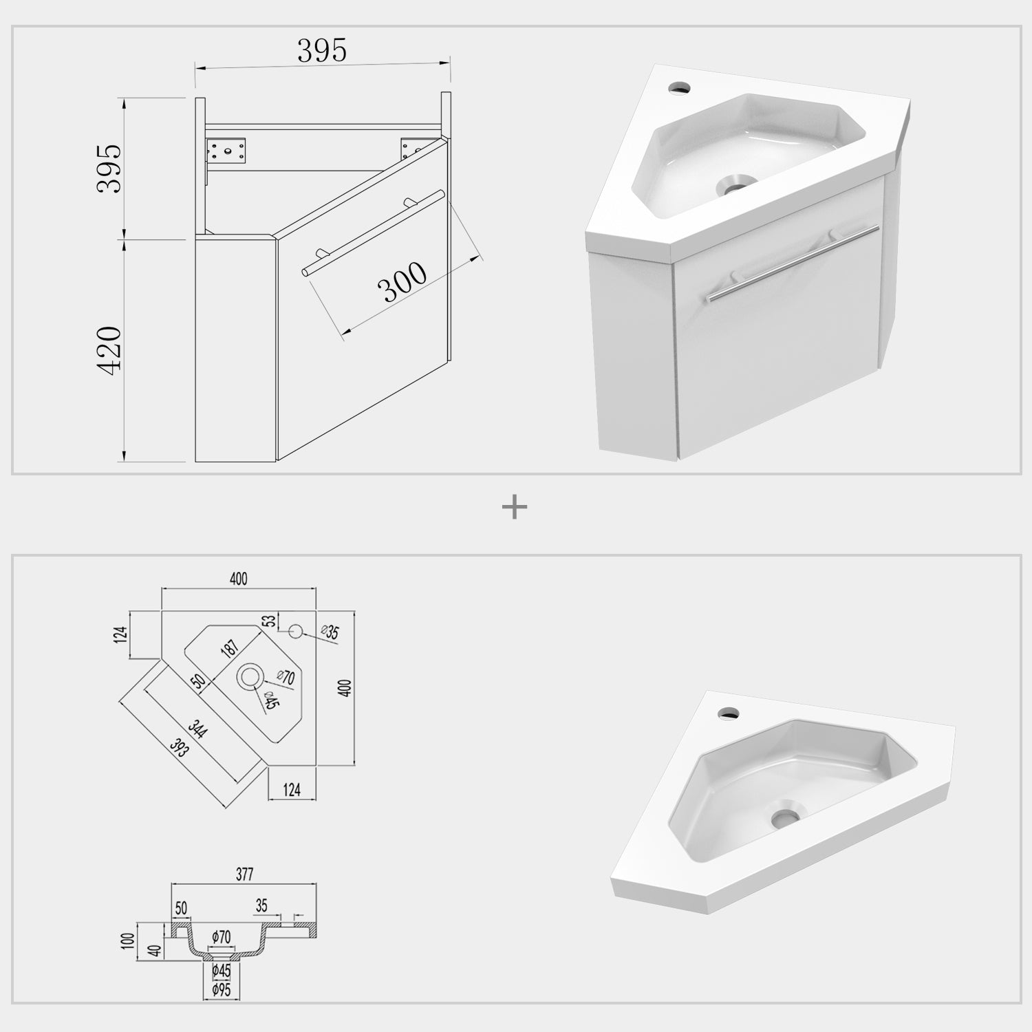 Bathroom Sink Cabinets Corner Basin Vanity Units for Small Bathrooms White