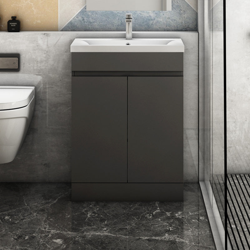 500 600mm Bathroom Vanity Unit with Basin, Freestanding Cabinet Sink, MDF Board, White or Grey