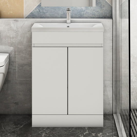 500 600mm Bathroom Vanity Unit with Basin, Freestanding Cabinet Sink, MDF Board, White or Grey