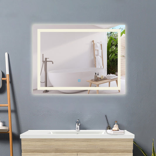 SKY LED Mirror 3 Colour , Dimmable, Anti-fog, Touch Wall Switch 80x60cm