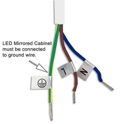 SKY Bathroom LED Mirror Cabinet with Shaver socket & Demister Pad