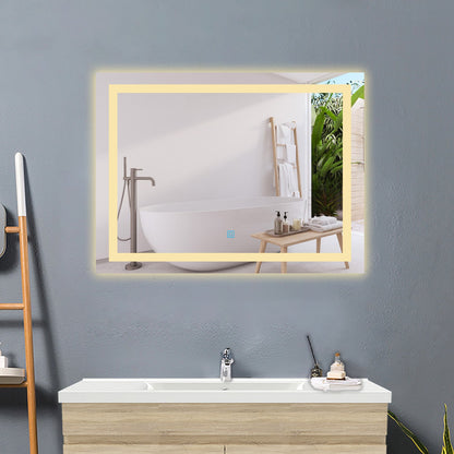 SKY bathroom 3 Colour LED Mirror, Anti-fog, Touch wall switch, Infinitely Dimmable, Power Failure Memory