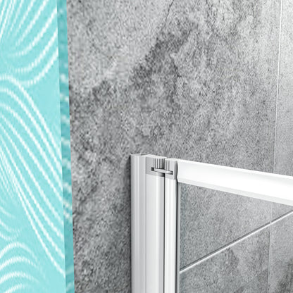 New 1400mm Glass Over Bath Folding Shower Screen Door Panel