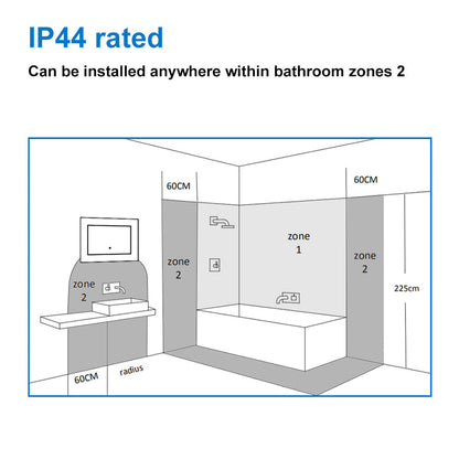 Bathroom Mirror with LED Lights, Touch Switch 600x500 500x600 LED Bathroom Mirror