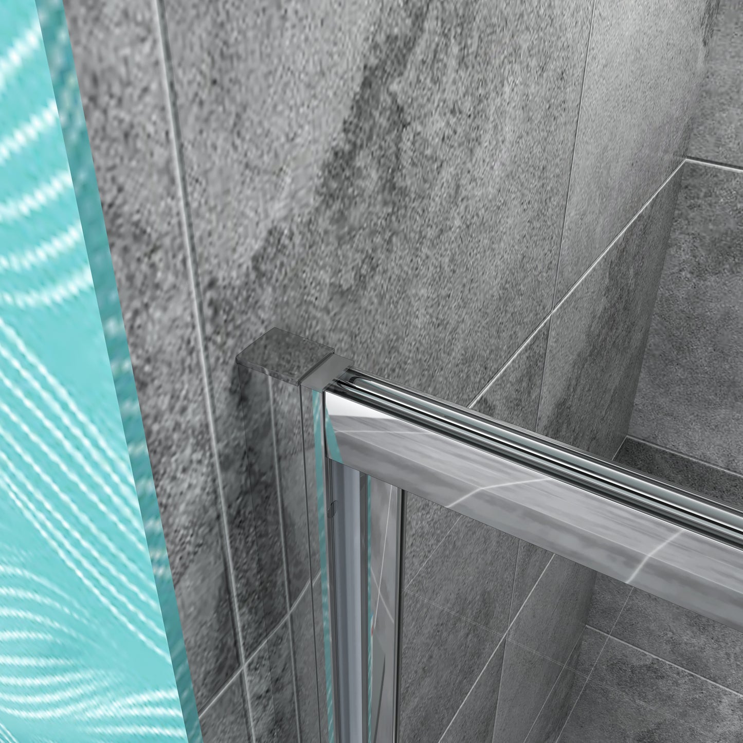 Bathroom Walk in Bi Fold Shower Enclosure Shower Door Screen Safety Glass 1850mm