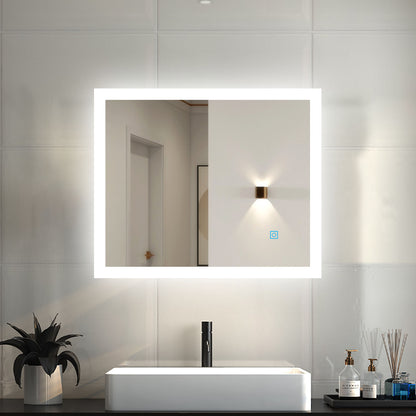 700x500mm LED Bathroom Mirror, Anti Fog Touch Switch Vanity Wall Mounted Vertical or Horizontal