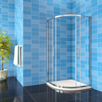 Equal Quadrant Shower Enclosure Walk In Cubicle 6mm Glass