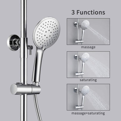 SKY SILVER CHROME SHOWER SET