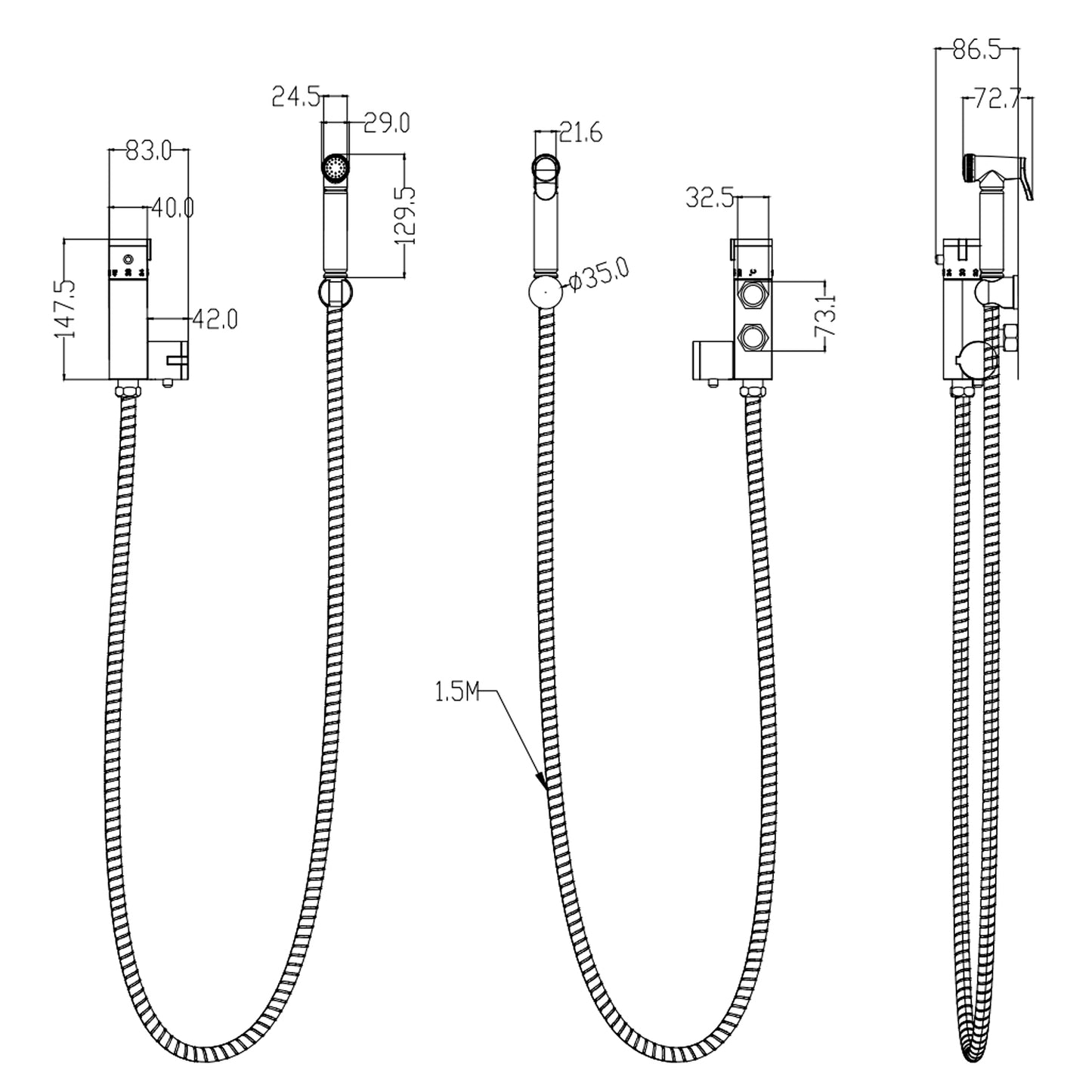 SKY bidet shower muslim set