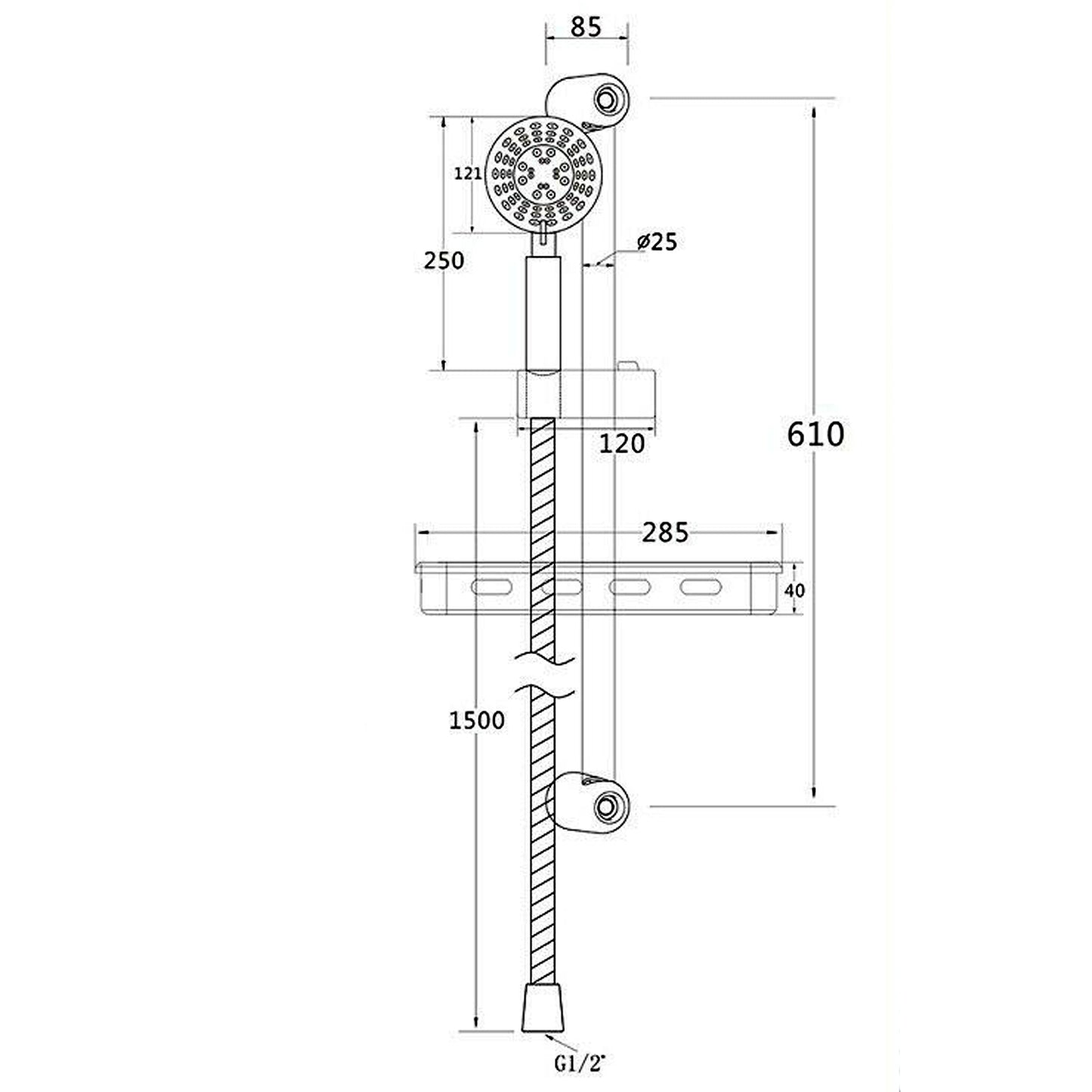 SKY SINGLE HANDHELD SHOWER SET